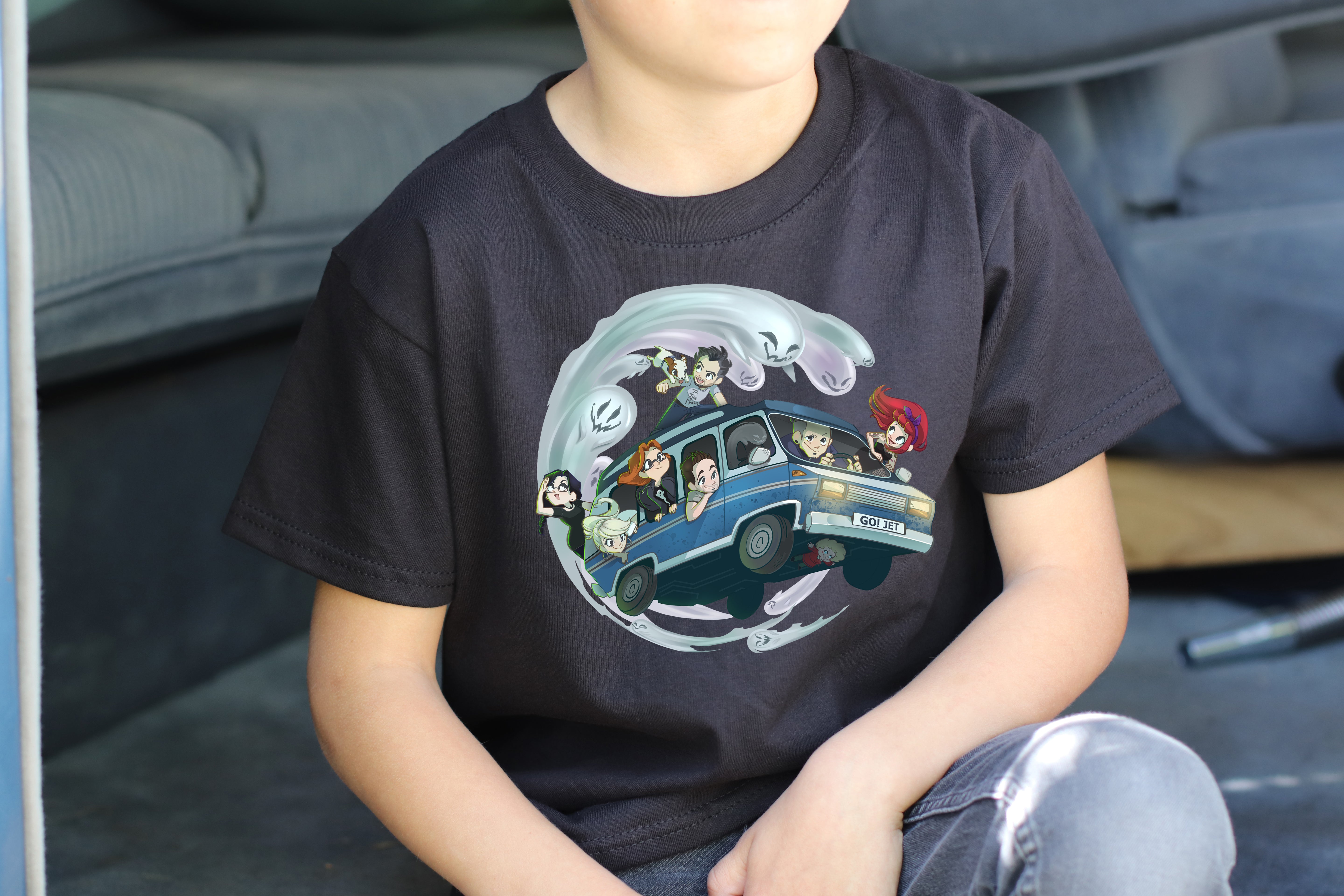 T-Shirt Kinder (Unisex) – Motiv "Geisterakten-Team im Jet 01"