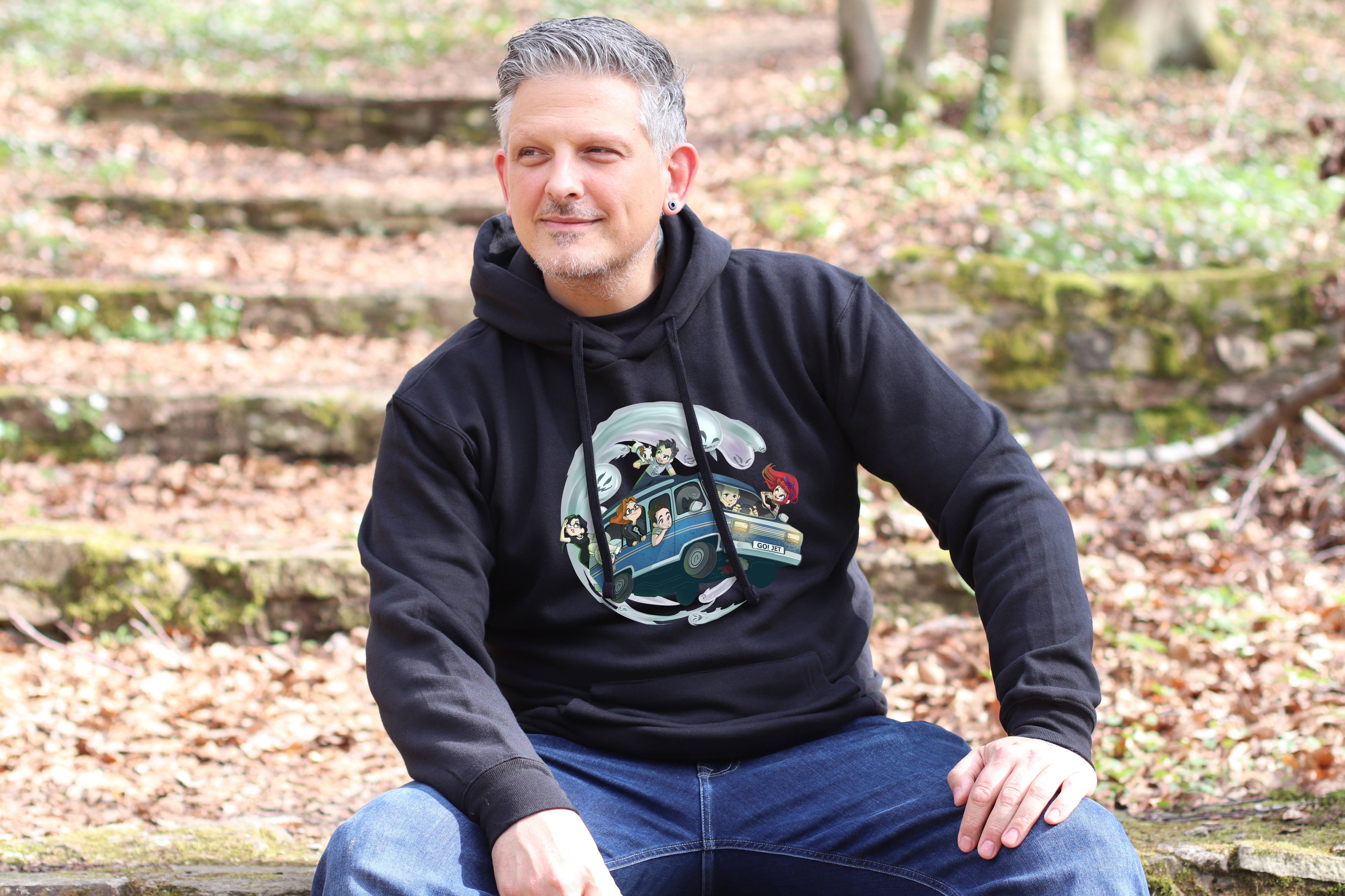 Hoodie (Unisex) – Motiv "Geisterakten-Team im Jet 01"