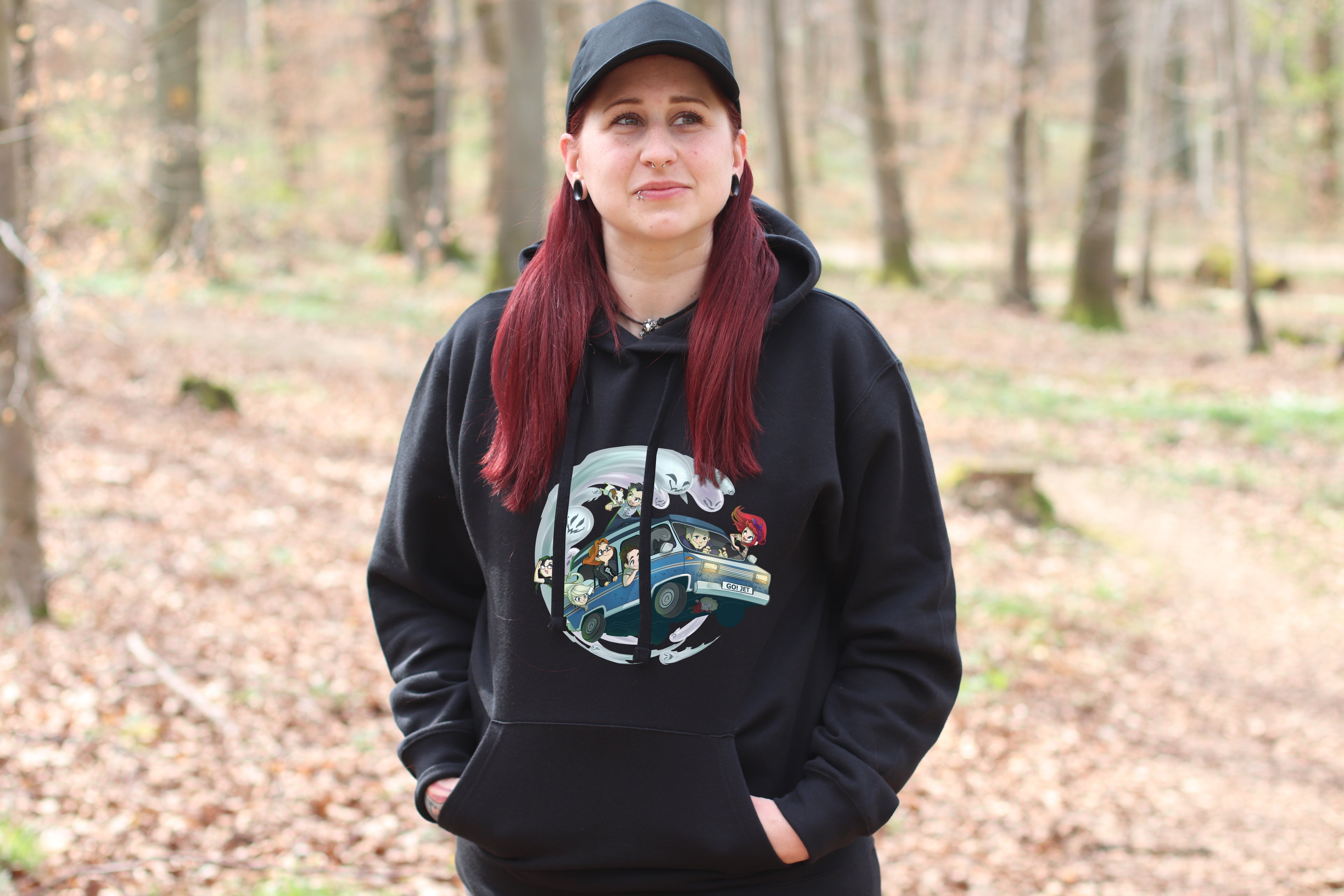 Hoodie (Unisex) – Motiv "Geisterakten-Team im Jet 01"