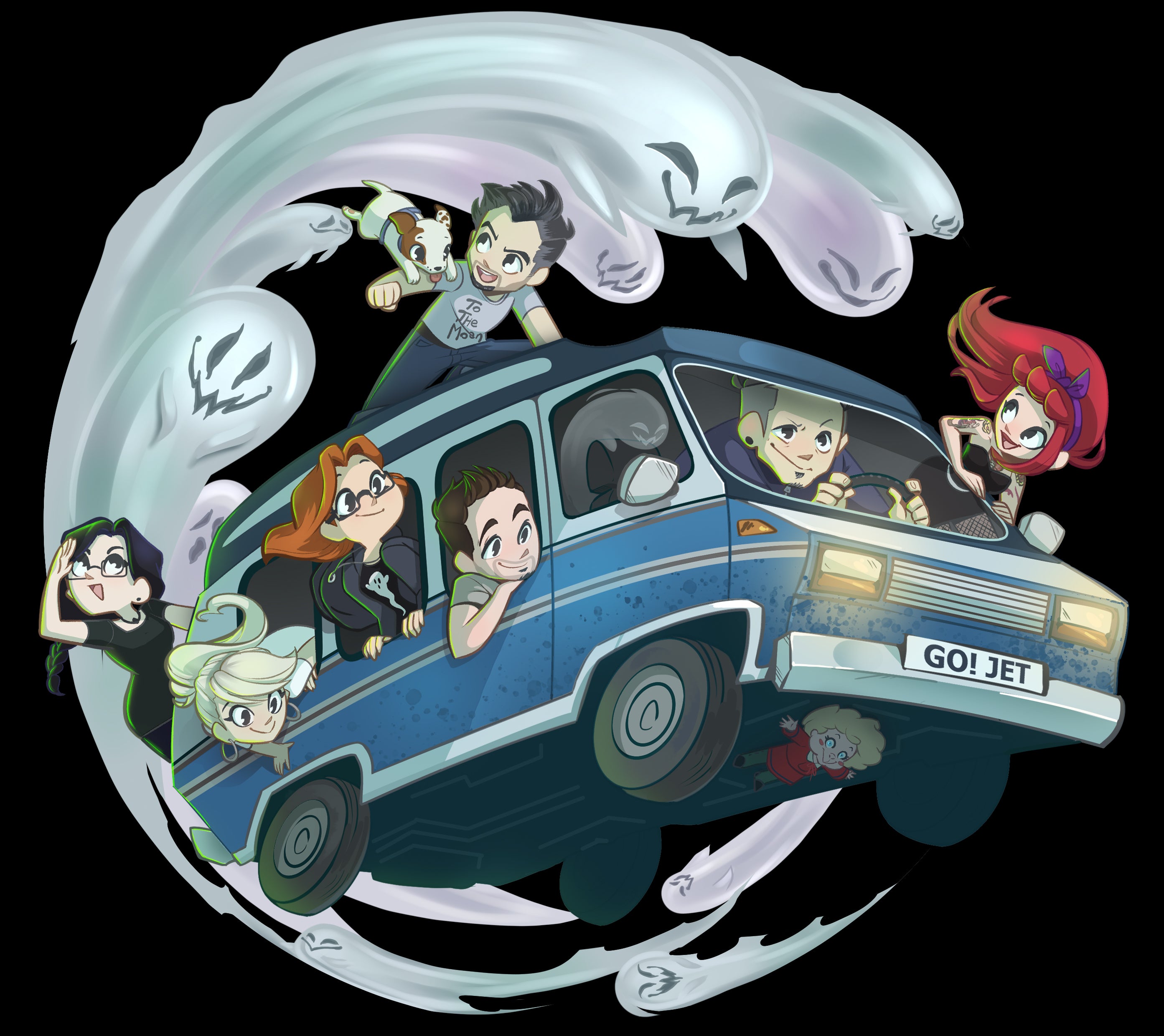 Pullover – Motiv "Geisterakten-Team im Jet 01"