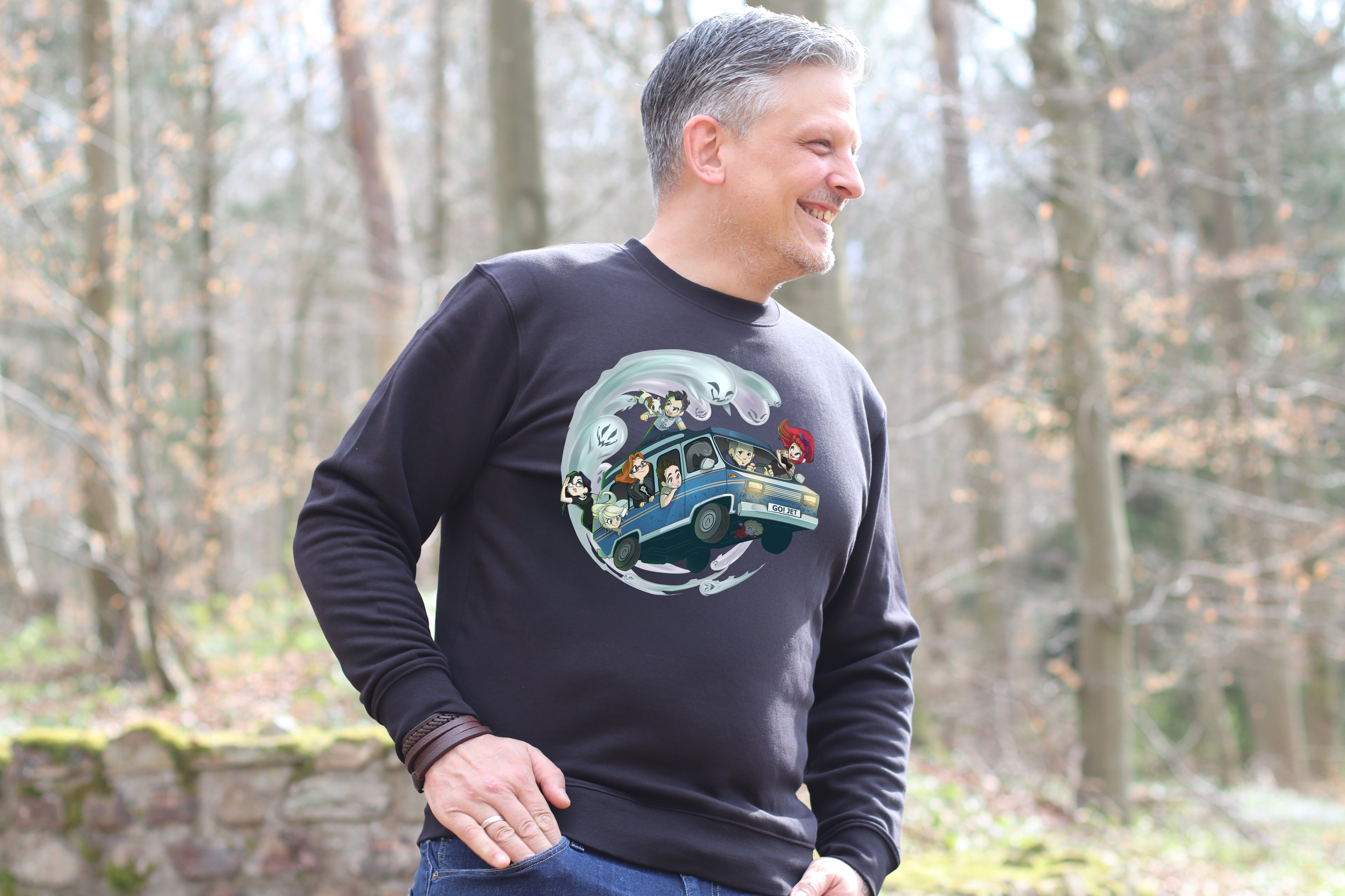 Pullover – Motiv "Geisterakten-Team im Jet 01"