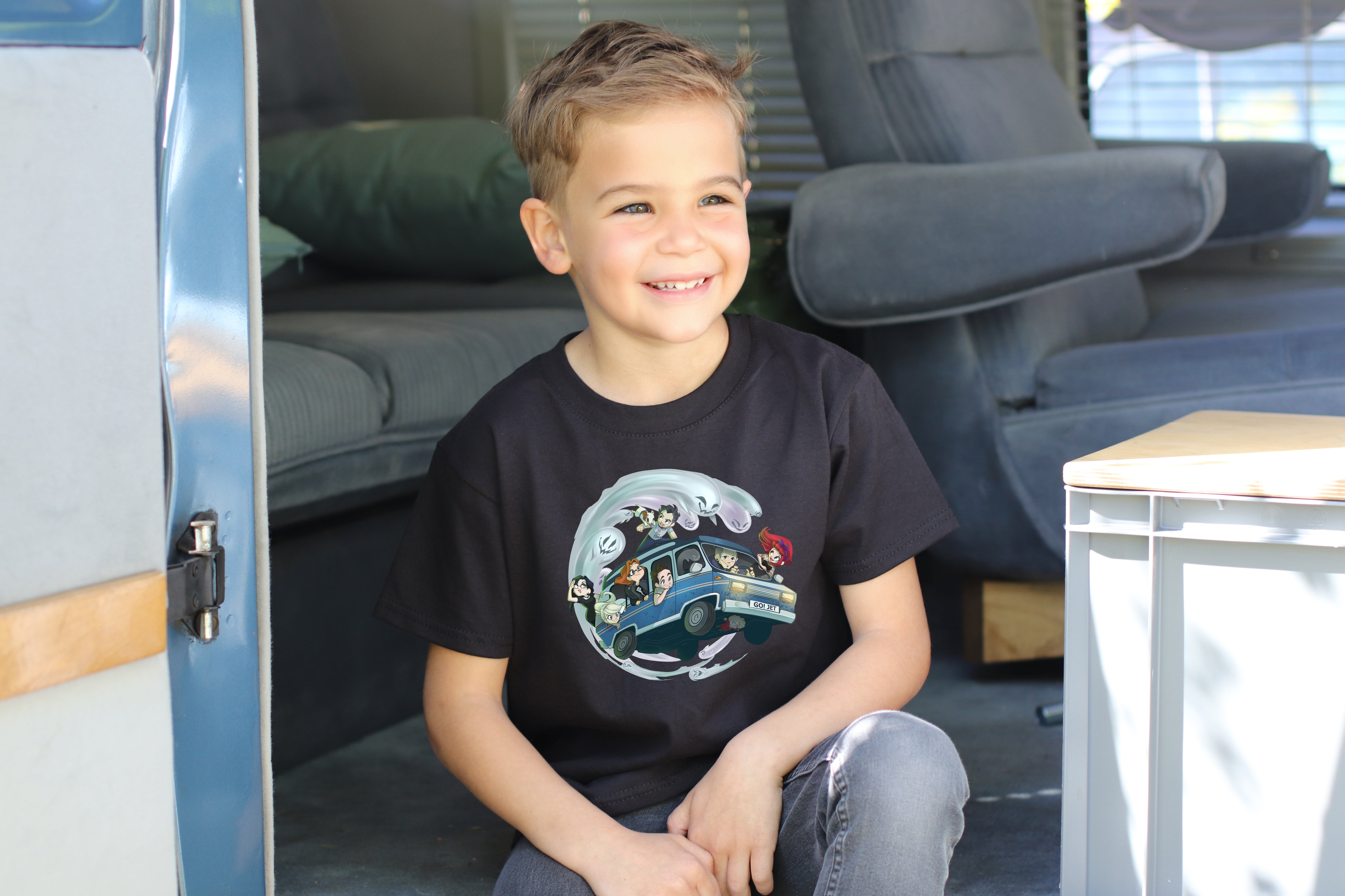 T-Shirt Kinder (Unisex) – Motiv "Geisterakten-Team im Jet 01"